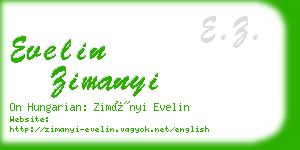 evelin zimanyi business card